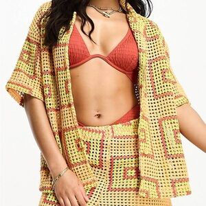 Women's Crochet Swim Cover-Up Set